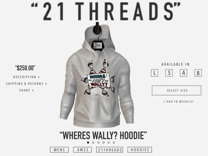 [21 THREADS] "Where's Wally" Hoodie