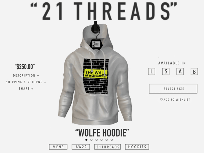 [21 THREADS] Wolfe Wall Hoodie