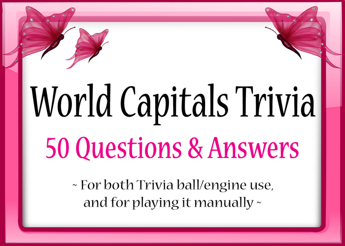 *Butterflies & Unicorns* ~ World Capitals Trivia (Unpack)
