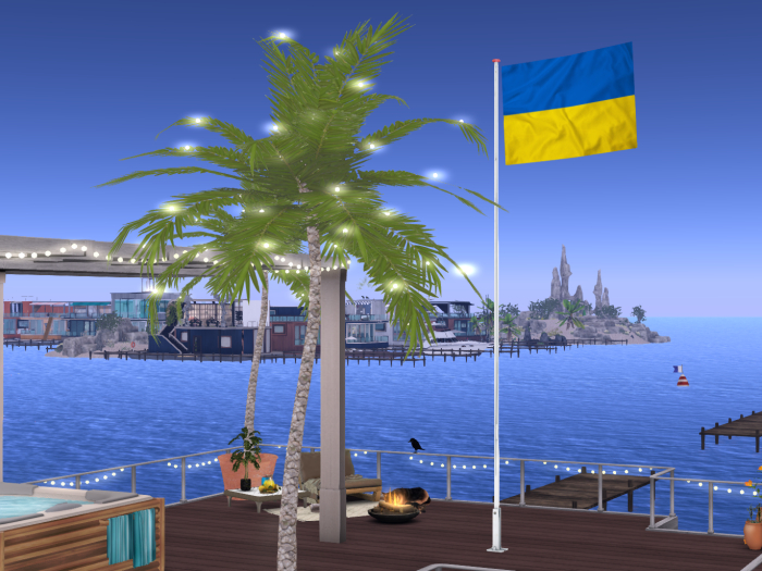 LOVE PEACE UKRAINE FLAG 