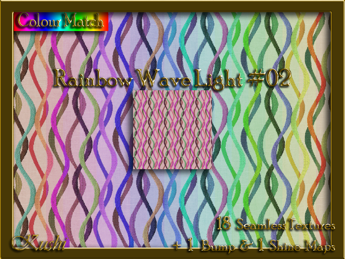 Rainbow Wave Light #02 Seamless Texture Set