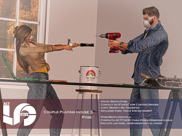 ACT5-944-Playing House 3 Pose & Backdrop BOXED