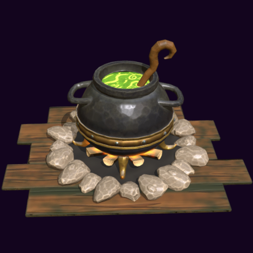 Stylized Halloween Cauldron