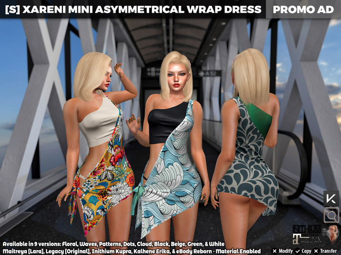 [S] Xareni Mini Asymmetrical Wrap Dress Demo