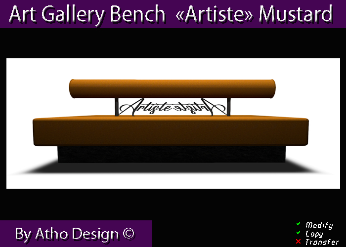 Banquette galerie d'art - Moutarde
