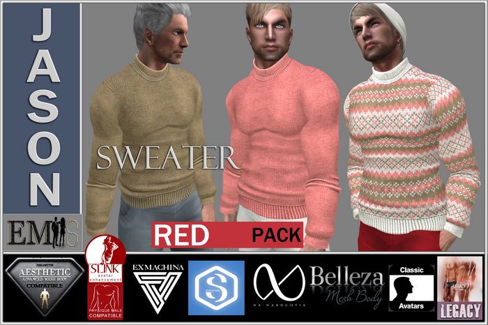 EMS - JASON SWEATER - 3CP - RED PACK