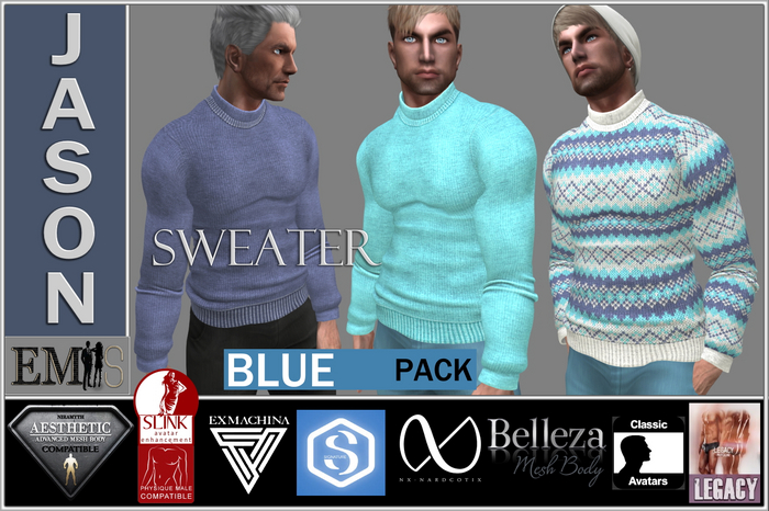 EMS - JASON SWEATER - 3CP - BLUE PACK