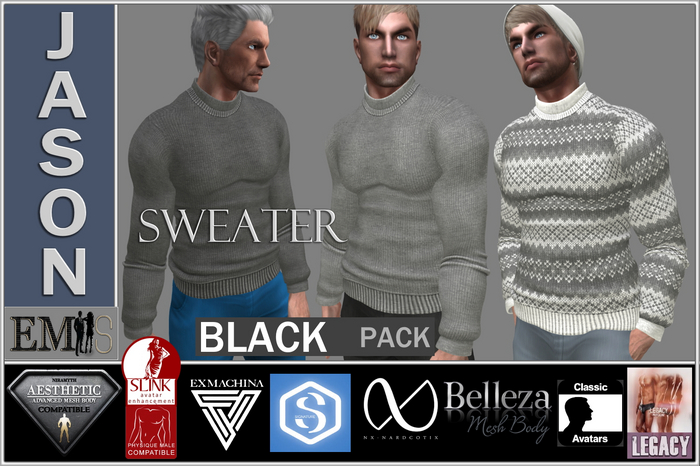 EMS - JASON SWEATER - 3CP - BLACK PACK