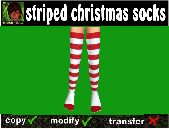 striped christmas socks