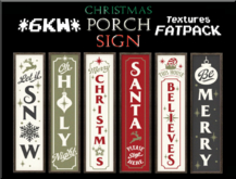 *6KW* FULL PERM Christmas Porch Sign Textures FATPACK
