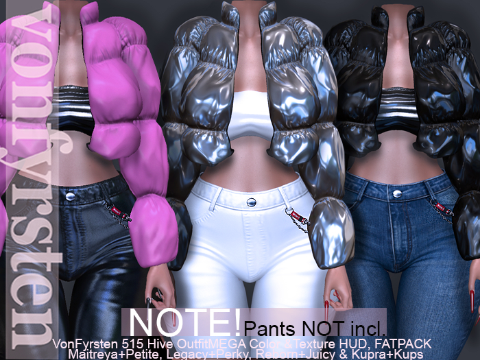 VonFyrsten 515 Hive Outfit MAITREYA Petite KUPRA Kups LEGACY Perky REBORN Juicy Apparel Clothes Woman Bomber Jacket Top 