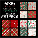 *6KW* FULL PERM Seamless Christmas Gift Wrap 2 Textures FATPACK