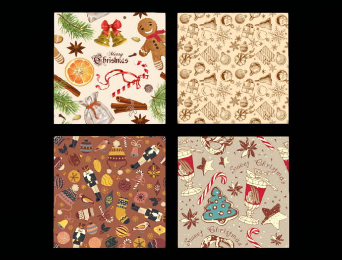 *6KW* FULL PERM Textures (Seamless Old Fashioned Christmas)