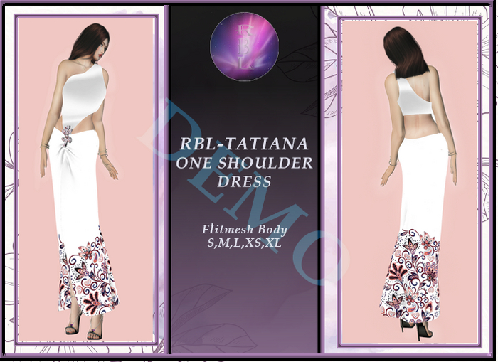 RBL-Tatiana  DEMO One Shoulder Dress