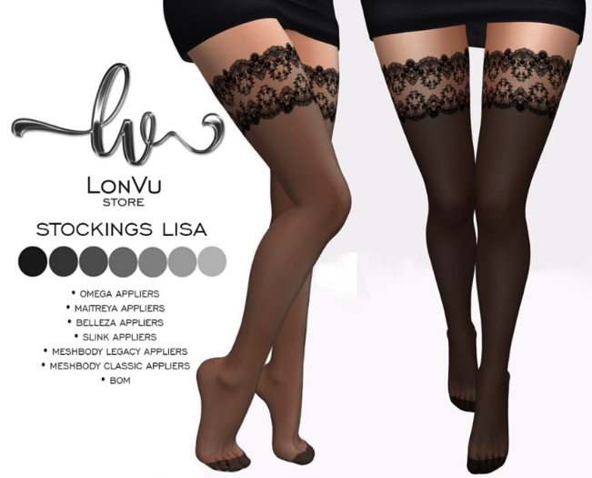 ::LonVu::Stockings Lisa Black