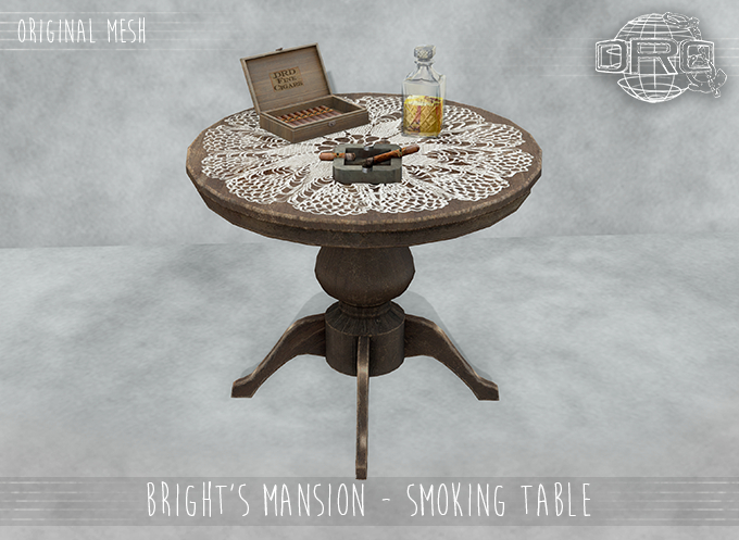 Second Life Marketplace - -DRD- Bright's Mansion - Smoking Table