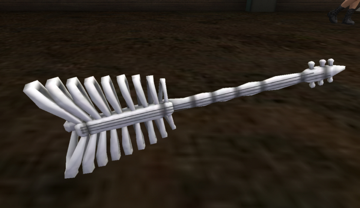 Full Perm rigged mesh bone guitar skeleton