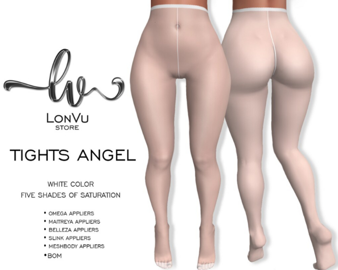 ::LonVu:: Tights Angel White