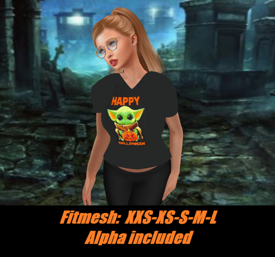 Halloween #1-Ladies V-neck T-shirt