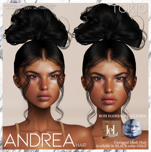 TOKIO Hair - ANDREA Alpha Hair - Black