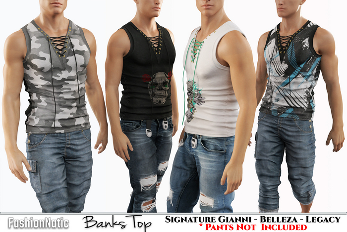 Banks Male Top Fatpack Colors - Signature Gianni, Belleza Jake , Legacy, Athletic - FashionNatic