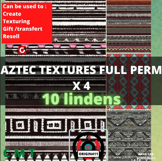 Aztec Texture Pack 1 FULL PERM X4