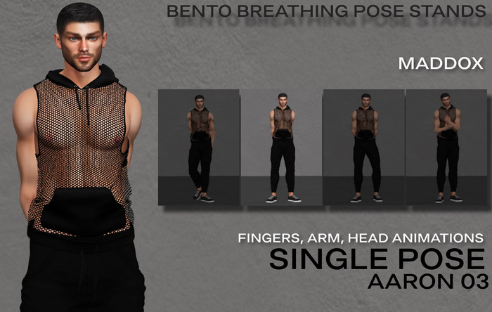 MADDOX | Bento Men Breathing POSE STAND ANIMATION | AARON 03