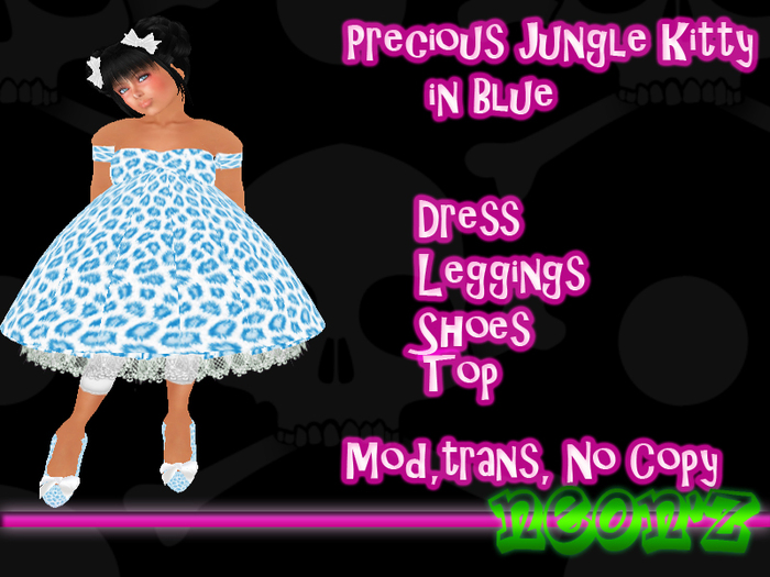 Precious Jungle Kitty in Blue 
