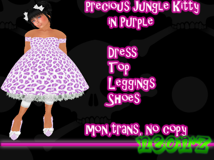 Precious Jungle Kitty in Purple 