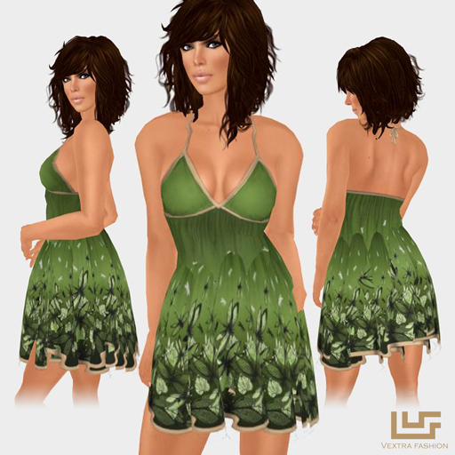 *VEXTRA FASHION* "Flirtini" Halter Dress - Green
