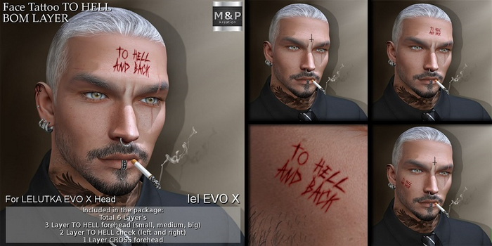 EVO X Face Tattoo TO HELL