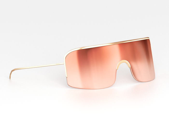 Salvadori - 'Aaliyah' Gold-Frame Sunglasses