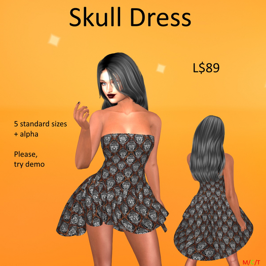 (BB design) Skull Dress Orange