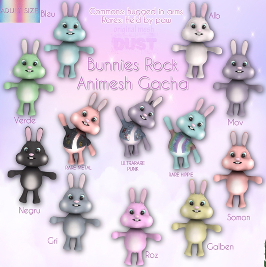 DUST: Animesh Bunny Hippie RARE [A]