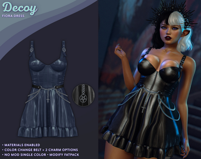 Decoy - Fiora Dress: Navy