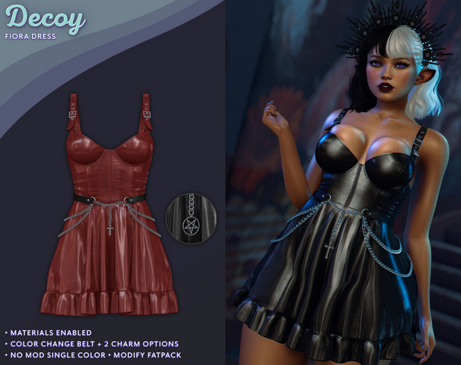 Decoy - Fiora Dress: Red