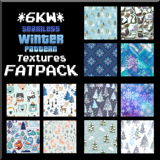 *6KW* FULL PERM Seamless Winter Pattern Textures FATPACK
