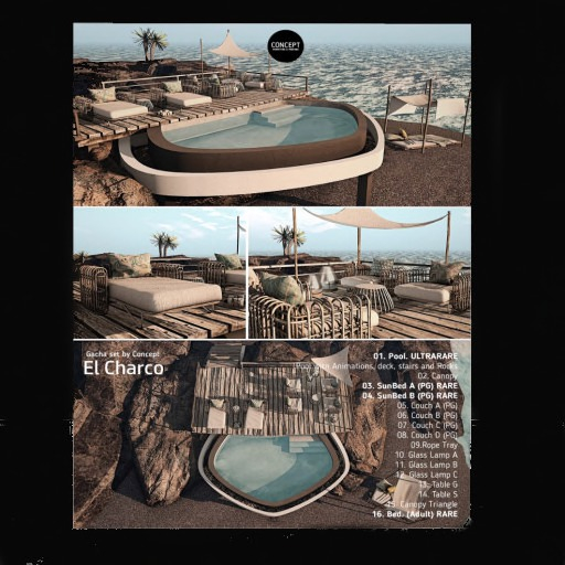 13. Concept} El Charco. Table G
