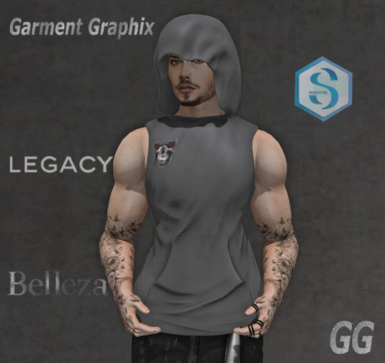 GG - Grey Hooded Vest 