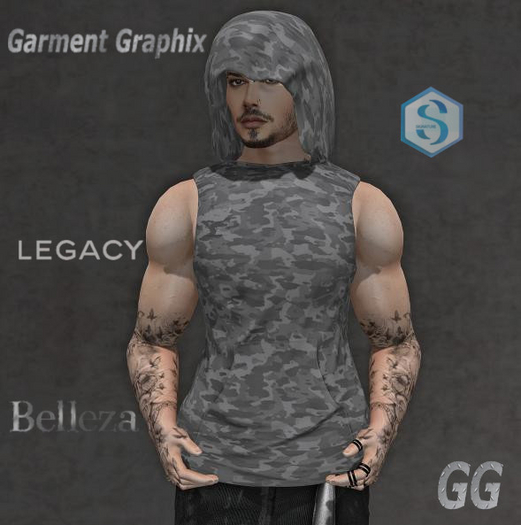 GG - Winter Camo Hooded Vest 