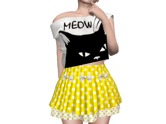 Pleated Skirt Yellow