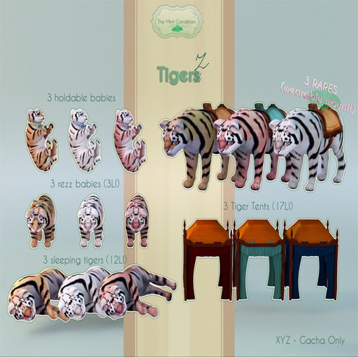 .TMC. Tigerz Gacha - Tigers Tent Gold/Blue BOX 