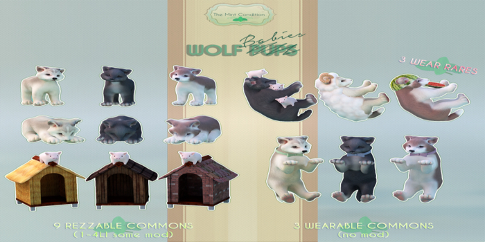 .TMC. - Wolf Babies - Curious Wolf - Dark BOX 