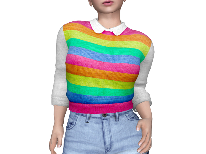 Stripe Sweater Rainbow