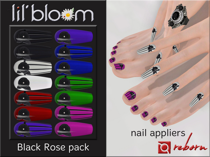 {LB} eBODY - REBORN nail HUD::Black Rose
