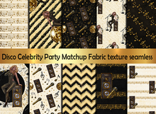 Disco Celebrity Party Matchup Fabric texture seamless