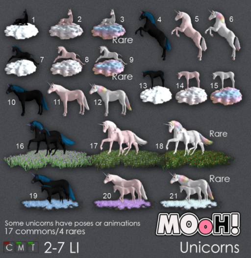 21. MOoH! Unicorn couple standing white 5LI RARE