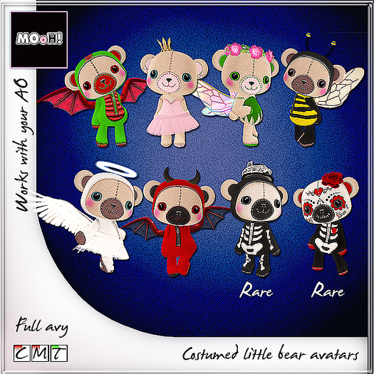 08 MOoH! Costumed bear day of the dead RARE V2