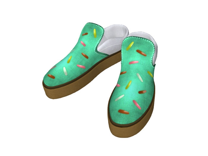 Mint Donut Slip Ons