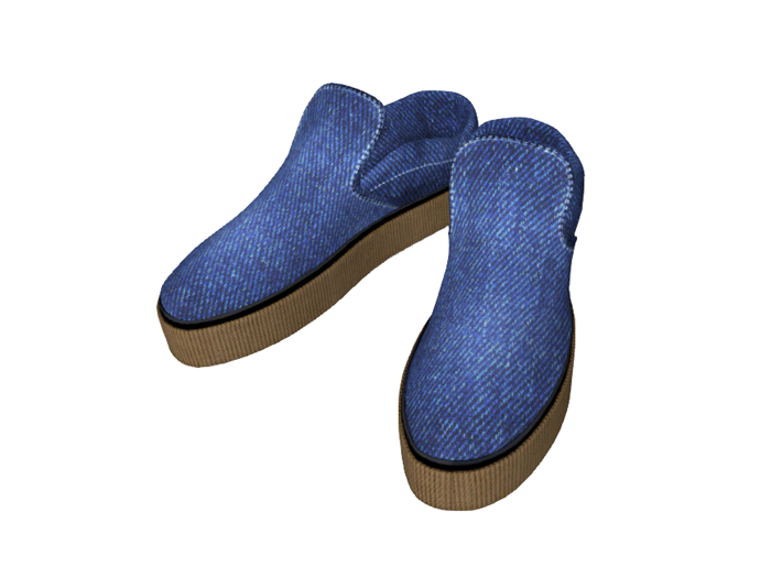 Blue Denim Slip Ons
